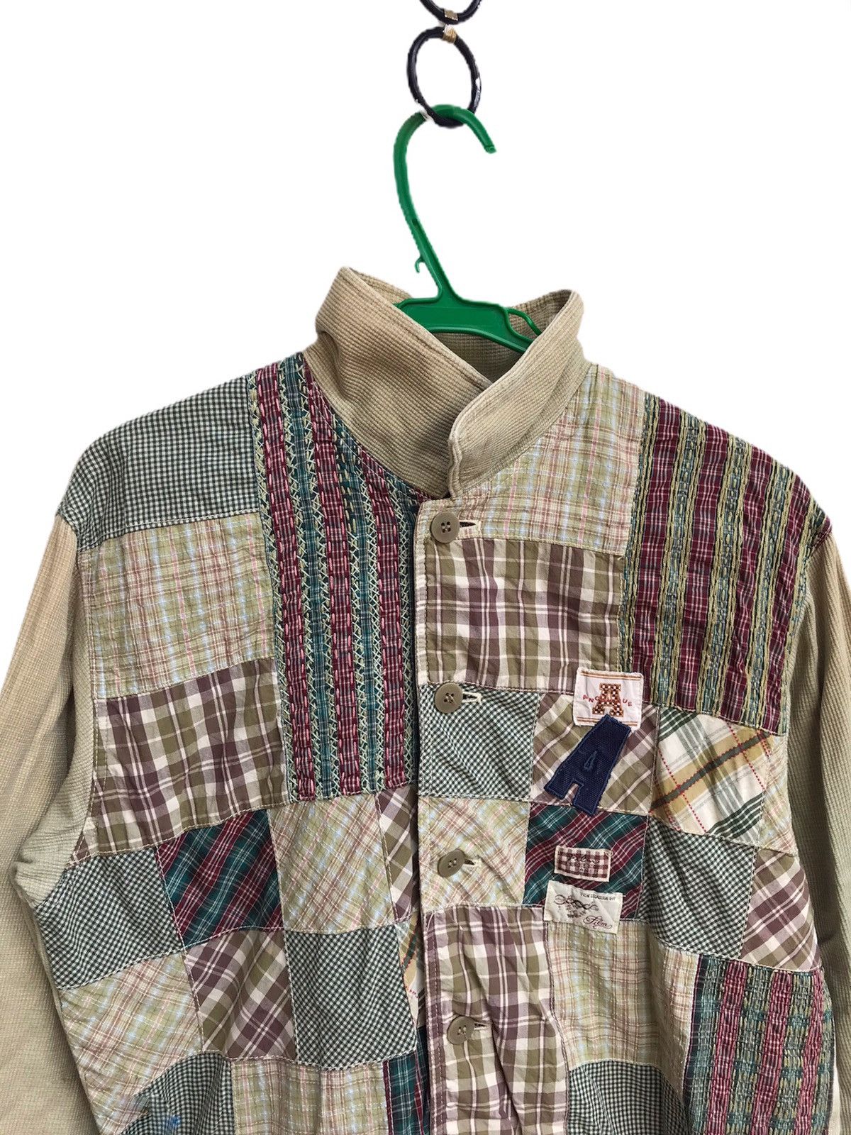 Japanese Brand × Vintage 🔥Angelique Patchwork Pattern Button Light Jacket Size US M / EU 48-50 / 2 - 3 Thumbnail