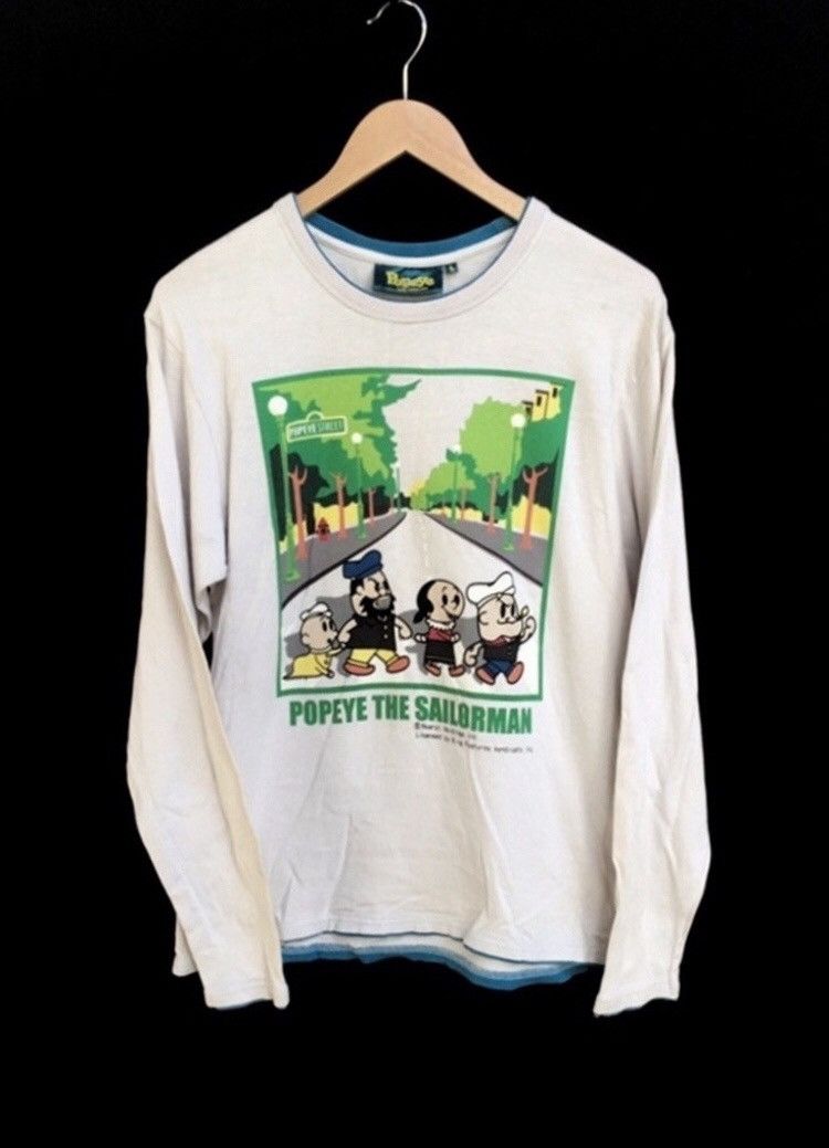 Vintage 🔥Popeye The Sailor Man Long Sleeve T Shirts Size US S / EU 44-46 / 1 - 1 Thumbnail