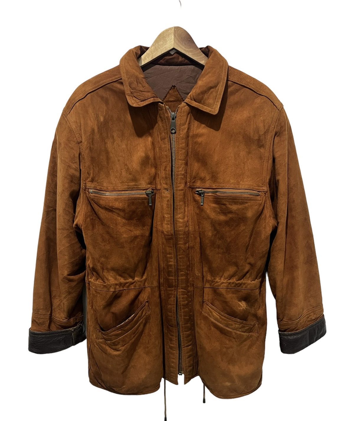 Japanese Brand × Vintage 🔥Rare Leather Suede Jacket Size US M / EU 48-50 / 2 - 1 Thumbnail