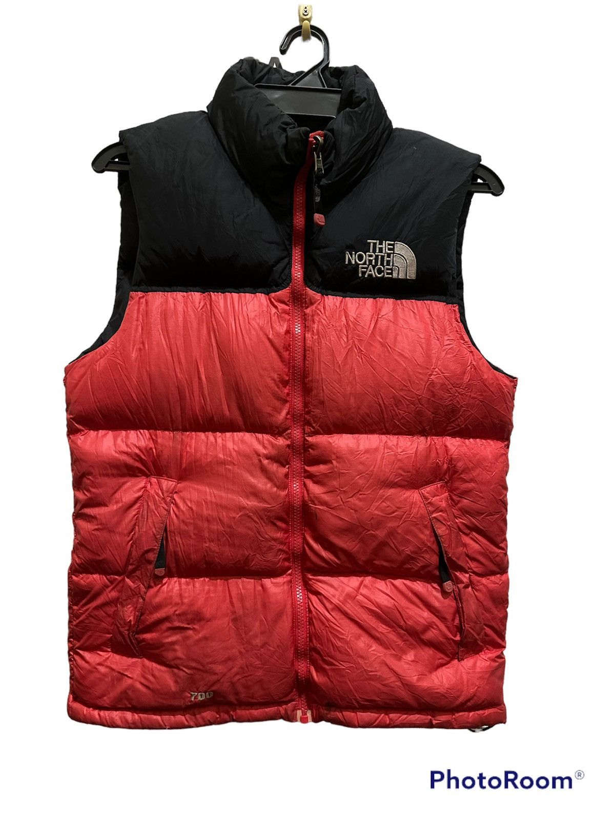 image of The North Face Red “700” Nuptse Puffer Vest, Men's (Size Small)