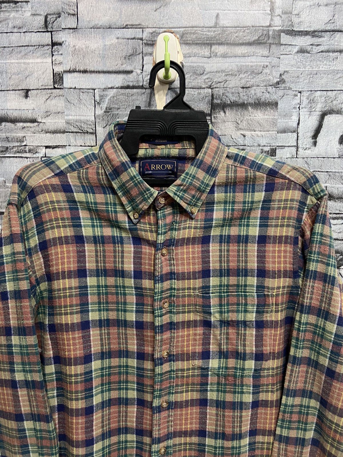 Arrow Arrow Flannel single pocket plaid design Size US XL / EU 56 / 4 - 2 Thumbnail