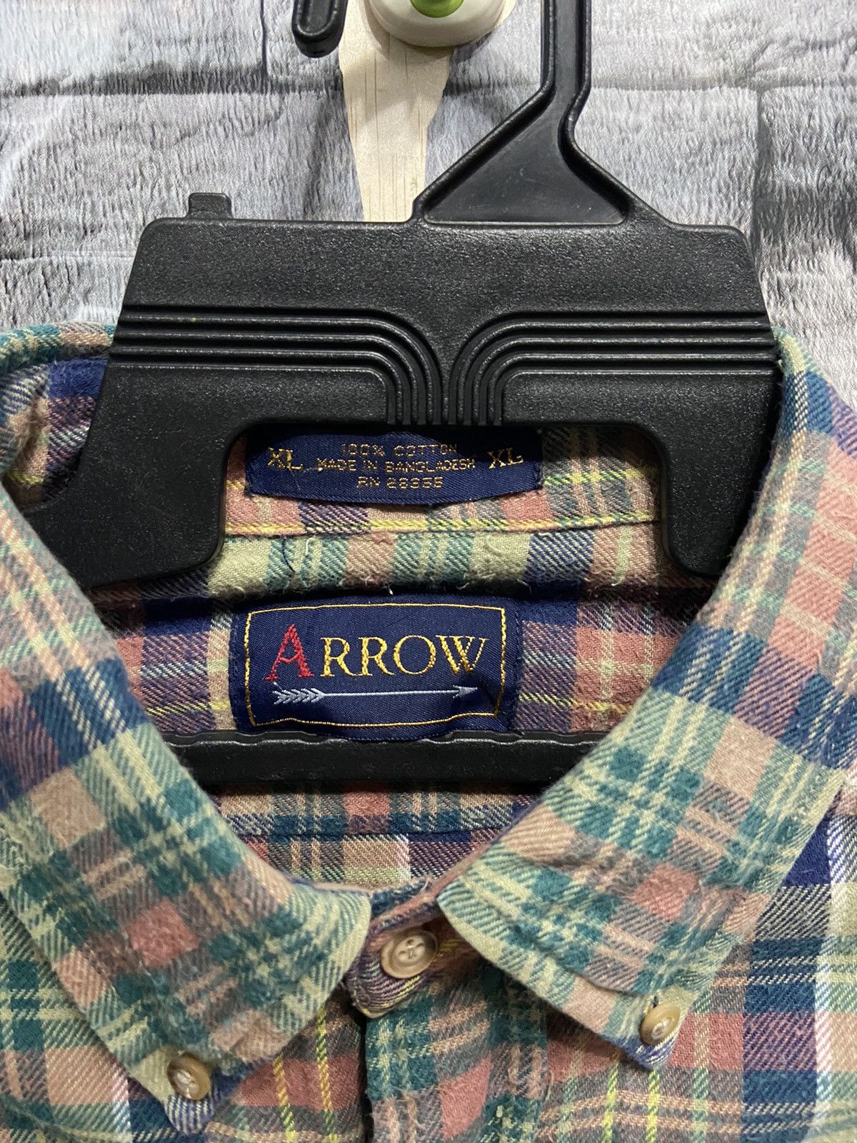 Arrow Arrow Flannel single pocket plaid design Size US XL / EU 56 / 4 - 3 Thumbnail