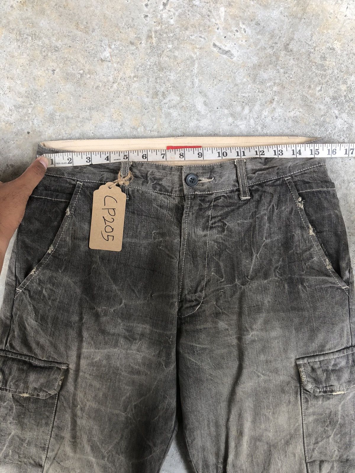 291295=Homme 291295 Homme Cargo Pants Multipocket Distressed Size US 31 - 15 Thumbnail