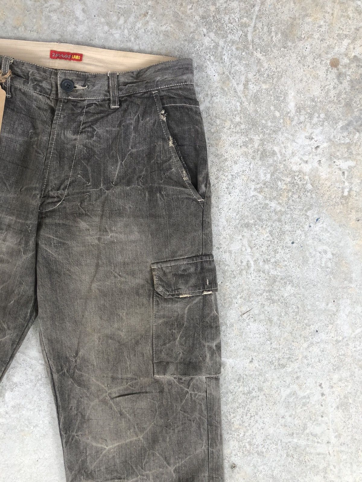 291295=Homme 291295 Homme Cargo Pants Multipocket Distressed Size US 31 - 5 Thumbnail