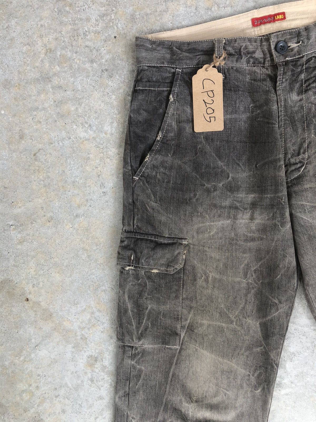 291295=Homme 291295 Homme Cargo Pants Multipocket Distressed Size US 31 - 4 Thumbnail