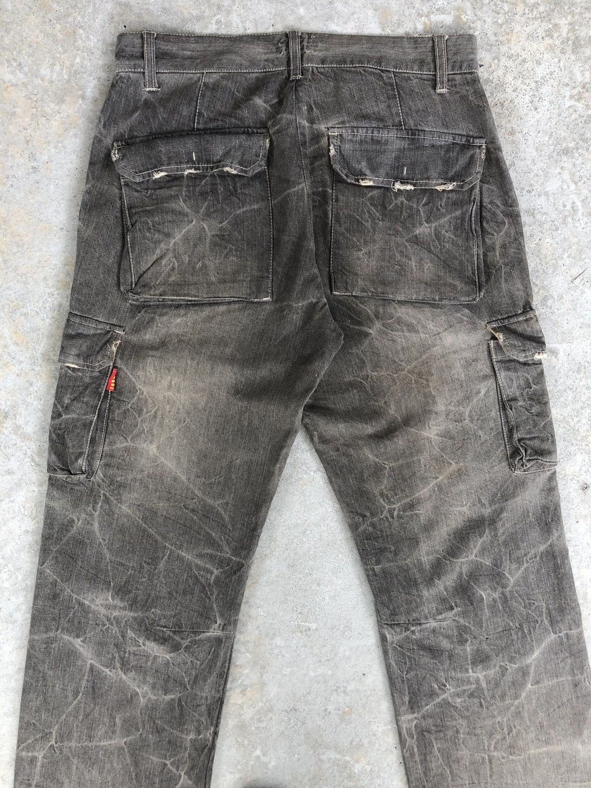 291295=Homme 291295 Homme Cargo Pants Multipocket Distressed Size US 31 - 8 Thumbnail