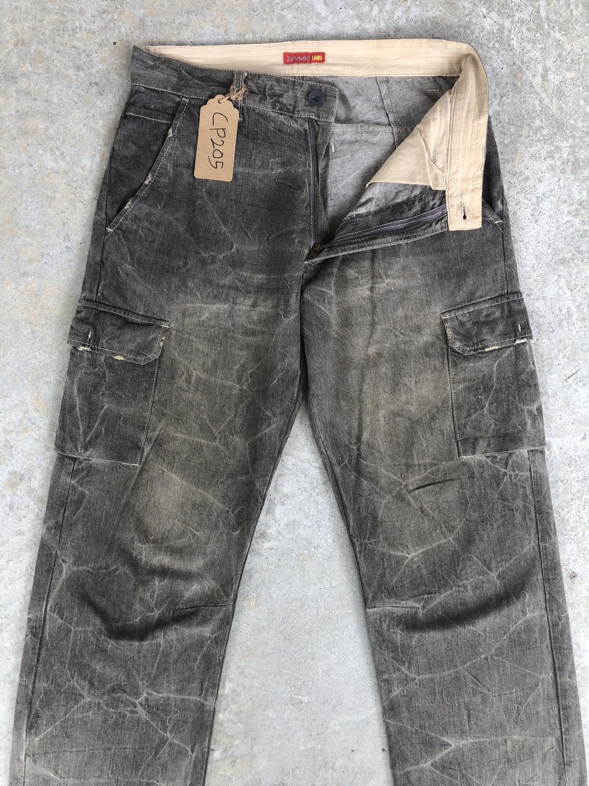 291295=Homme 291295 Homme Cargo Pants Multipocket Distressed Size US 31 - 3 Thumbnail