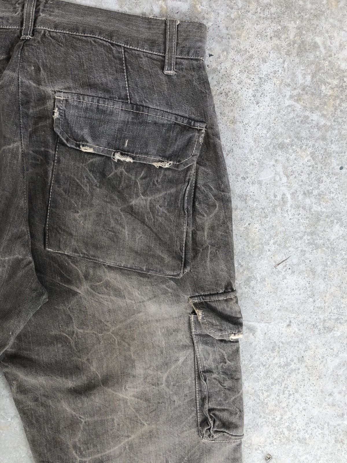 291295=Homme 291295 Homme Cargo Pants Multipocket Distressed Size US 31 - 10 Thumbnail