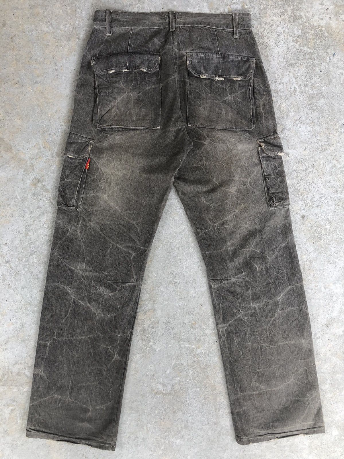 291295=Homme 291295 Homme Cargo Pants Multipocket Distressed Size US 31 - 2 Thumbnail