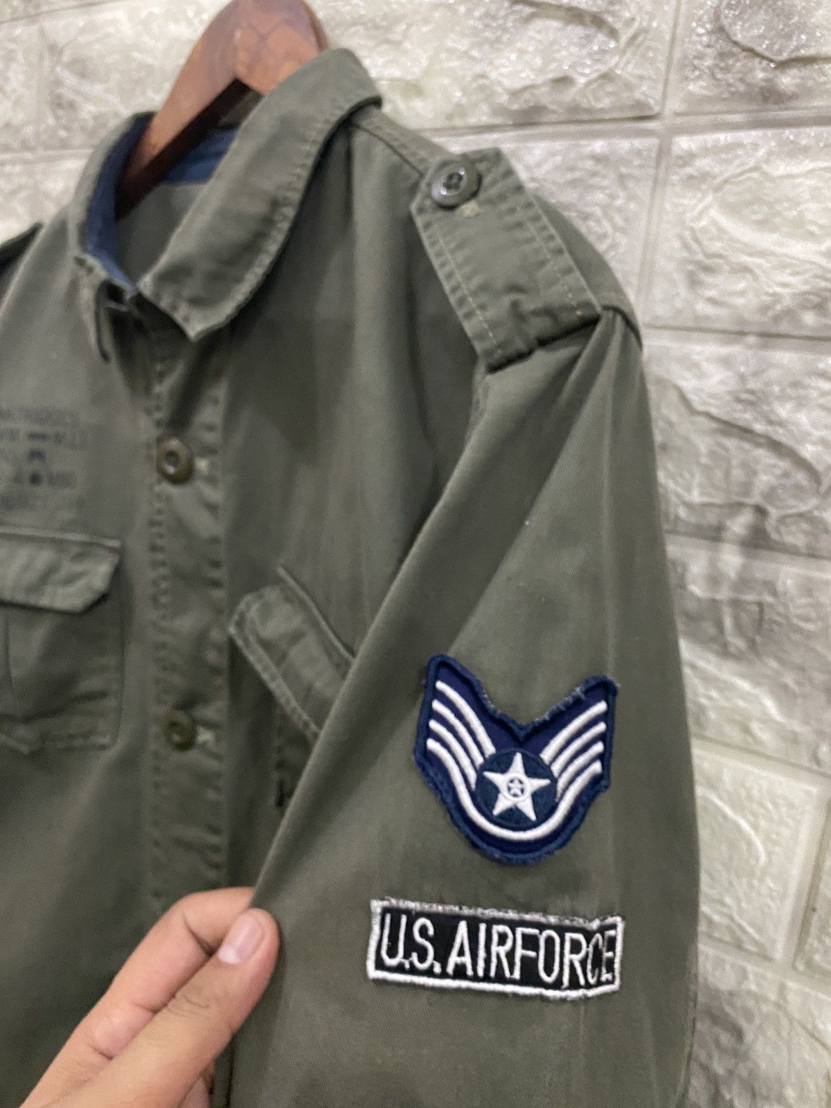 Japanese Brand Oil cake US Air Force Button Shirt Size US XL / EU 56 / 4 - 4 Thumbnail