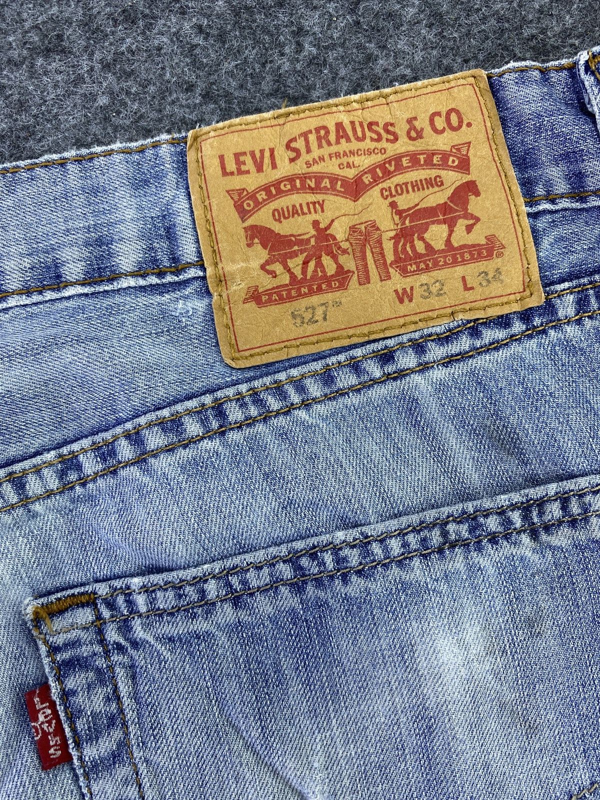 Jean Vintage Levis 527 Distress Blue wash Jeans - J541 Size US 33 - 10 Thumbnail