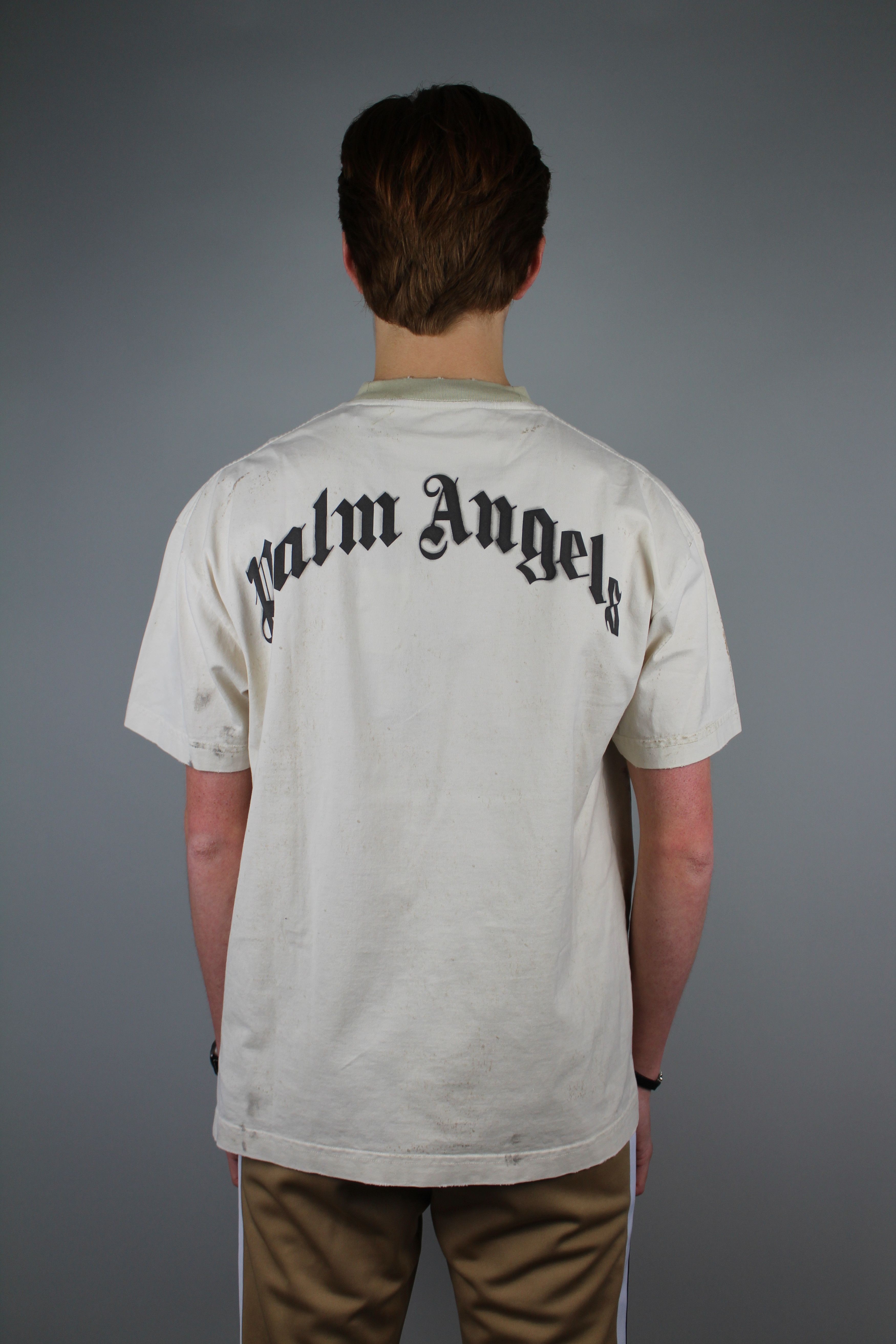 Buy T-shirts Palm Angels logo-print cotton T-shirt (PMAA072S23JER0010384)
