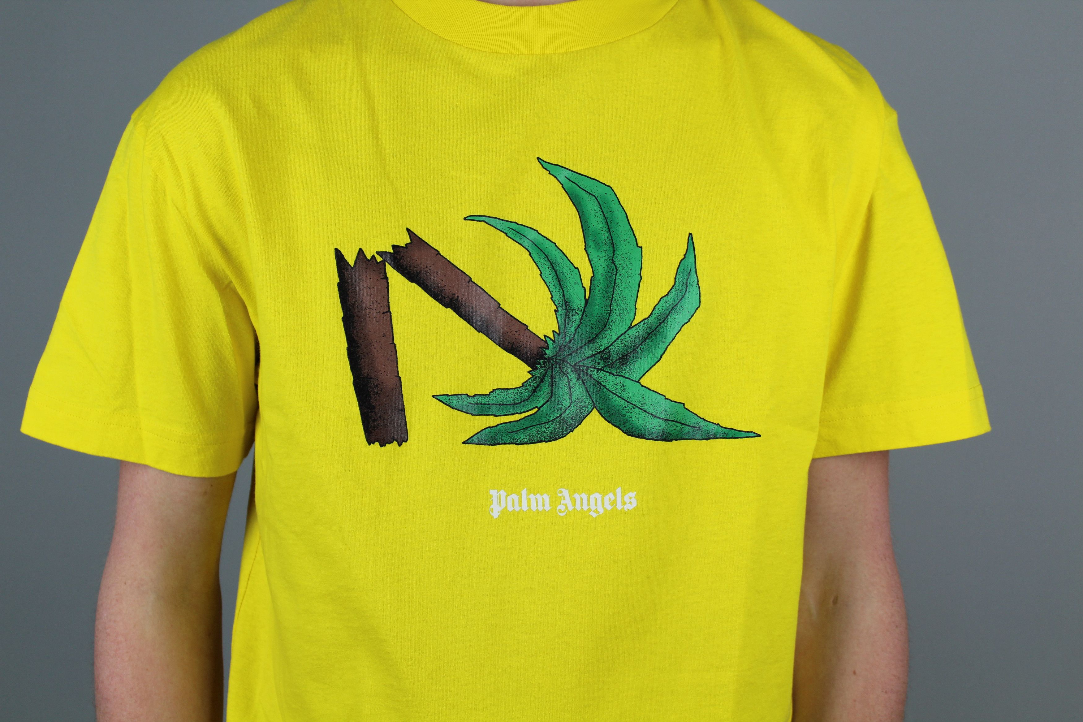 Palm Angels Palm Angels Broken Palm T-Shirt (Yellow) | Grailed