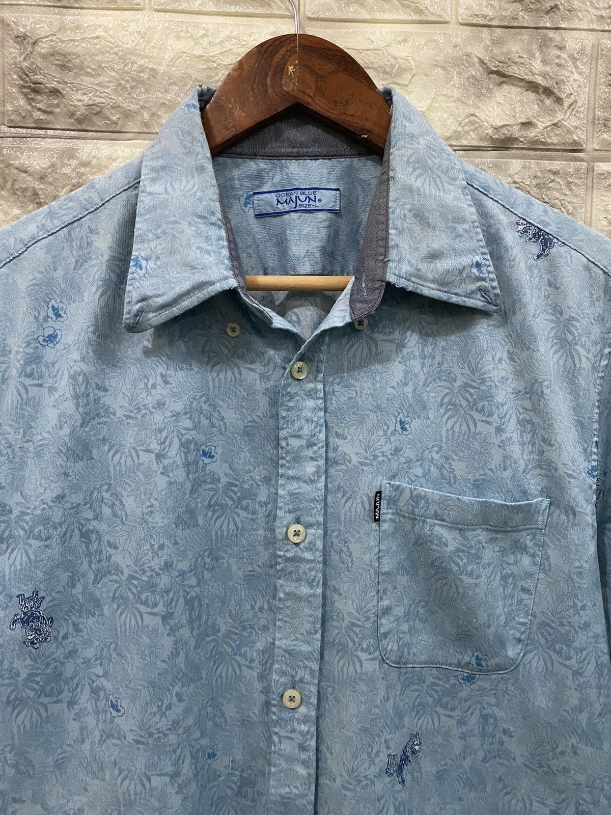 Japanese Brand × Vintage Vintage Majun Hawaiian shirt Size US L / EU 52-54 / 3 - 2 Thumbnail