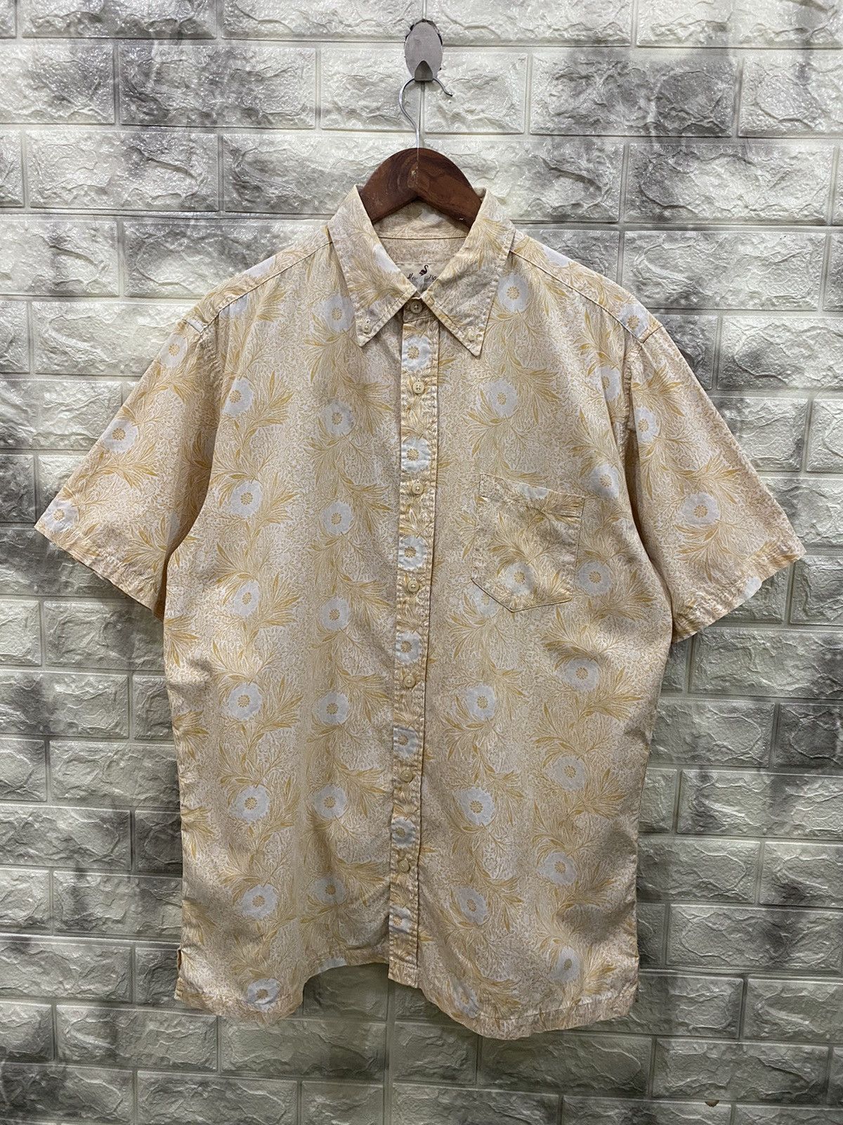 image of Hawaii Blues x Hawaiian Shirt Vintage Hawaiian Shirt in Yellow, Men's (Size Large)