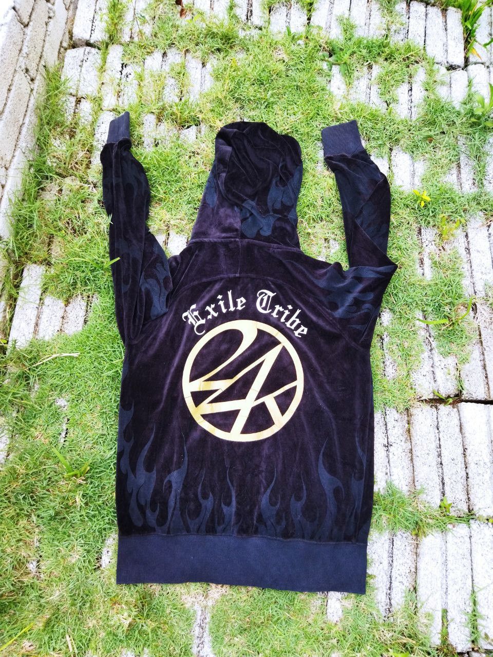 Japanese Brand Japanese 24 Karats Flame Velvet Hoodie Size US M / EU 48-50 / 2 - 9 Thumbnail