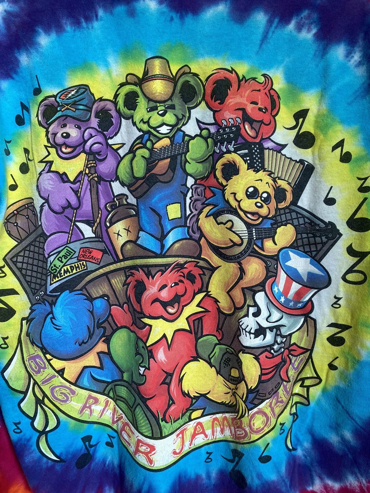 Vintage Vintage Grateful Dead Big River Jamboree Tie Dye Band Tee Size US M / EU 48-50 / 2 - 4 Thumbnail