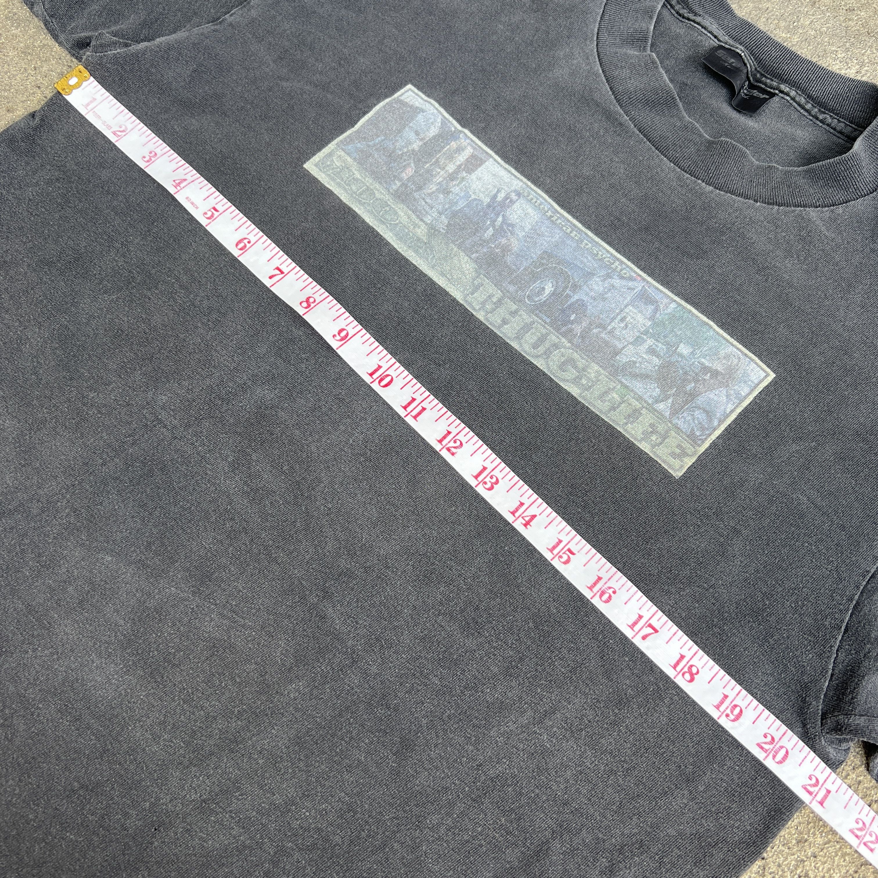 Vintage Vtg Serial killer American Psycho Thug Life Faded Thrashed Size US L / EU 52-54 / 3 - 7 Thumbnail