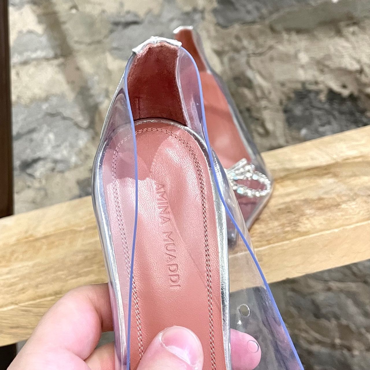 Amina Muaddi Amina Muaddi Rosie Glass Pointy Pump with Bow Accent Size US 8 / IT 38 - 5 Thumbnail