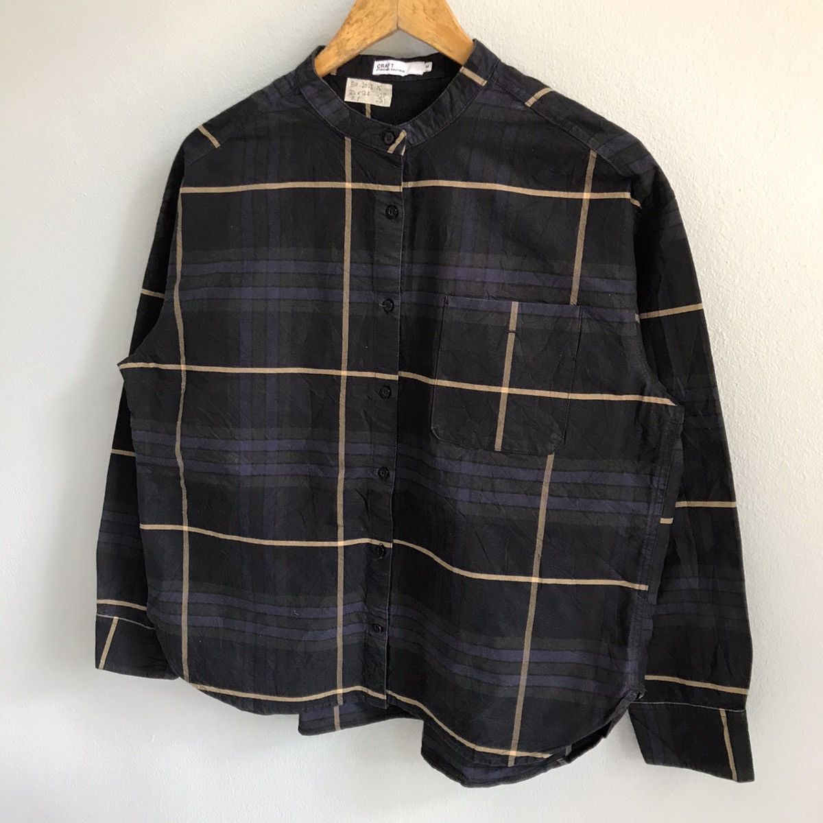 Japanese Brand Craft Boutique navy checked stripes jacket cotton Size M / US 6-8 / IT 42-44 - 3 Thumbnail