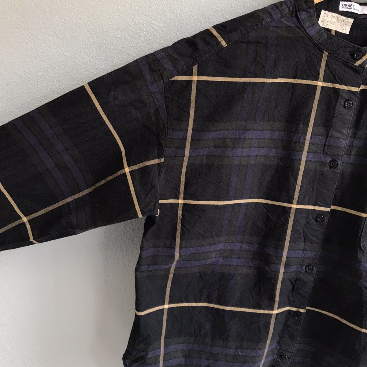 Japanese Brand Craft Boutique navy checked stripes jacket cotton Size M / US 6-8 / IT 42-44 - 4 Thumbnail
