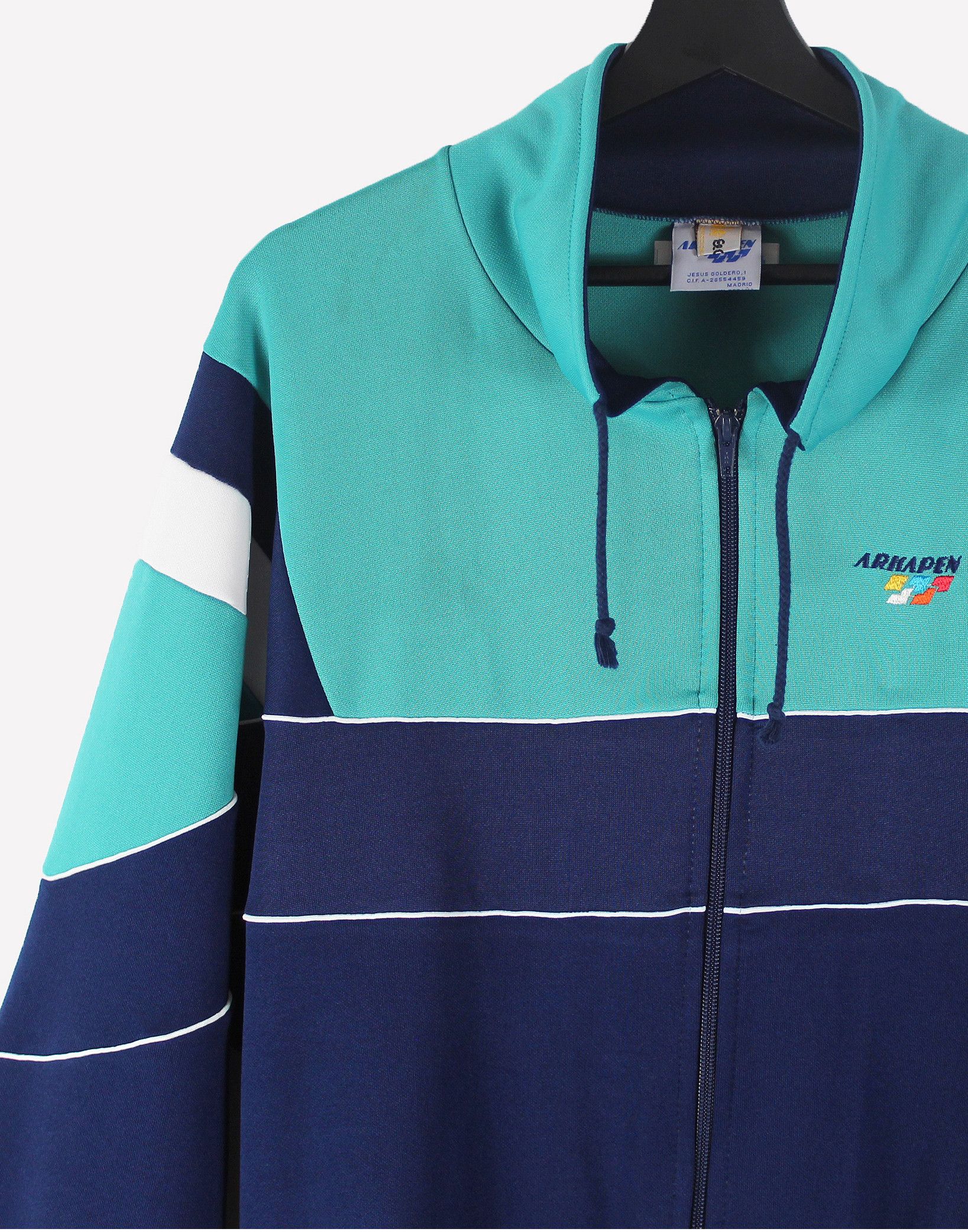 Vintage NOS 90s vintage ARKAPEN Madrid track jacket OG DS Spain Size US XL / EU 56 / 4 - 2 Thumbnail