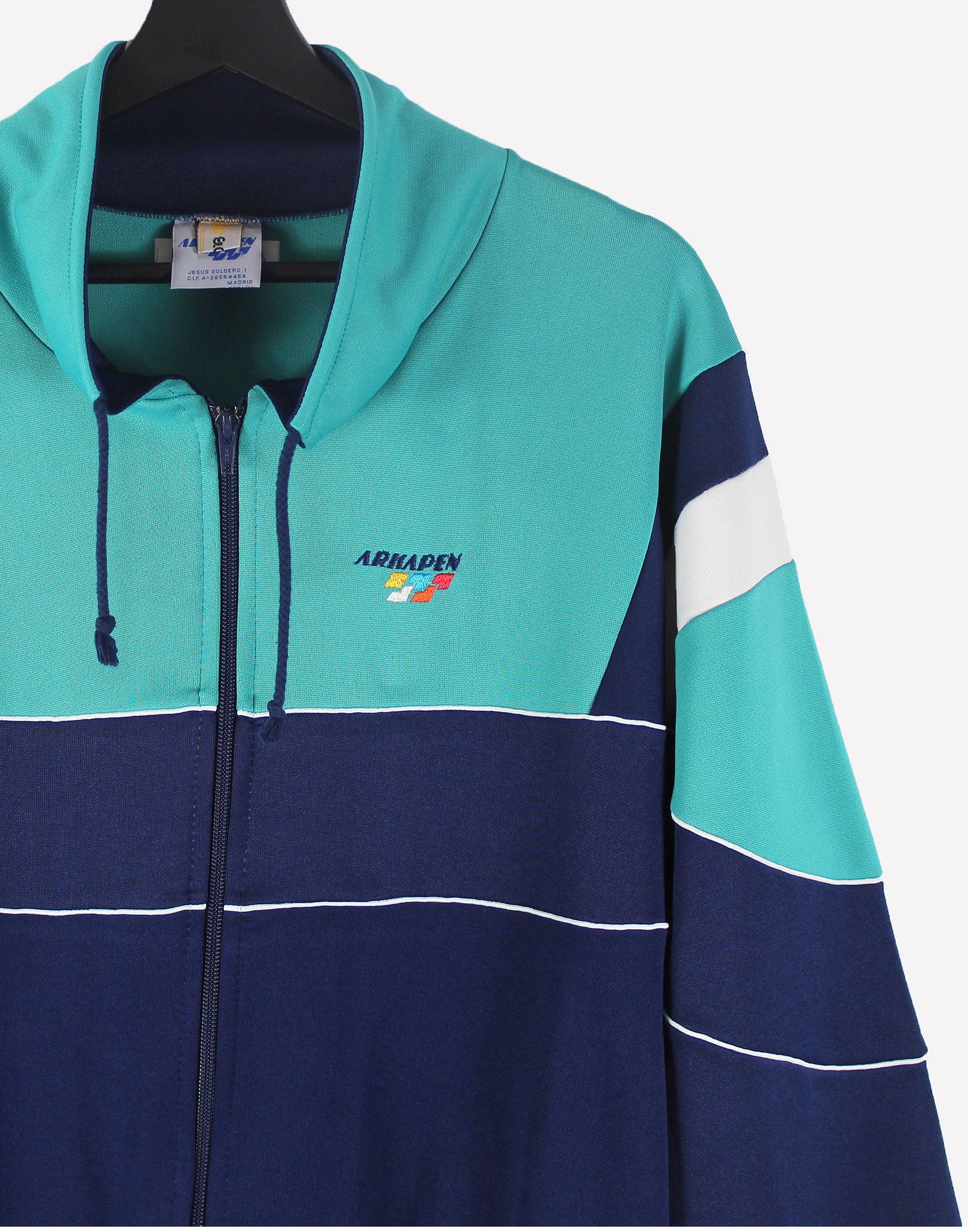 Vintage NOS 90s vintage ARKAPEN Madrid track jacket OG DS Spain Size US XL / EU 56 / 4 - 3 Thumbnail