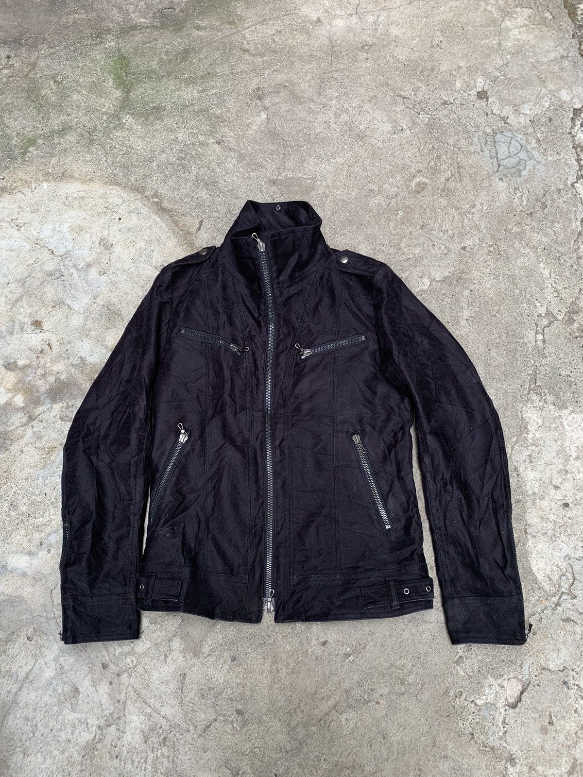 image of Avant Garde x Shellac Biker Jacket in Black, Men's (Size Small)