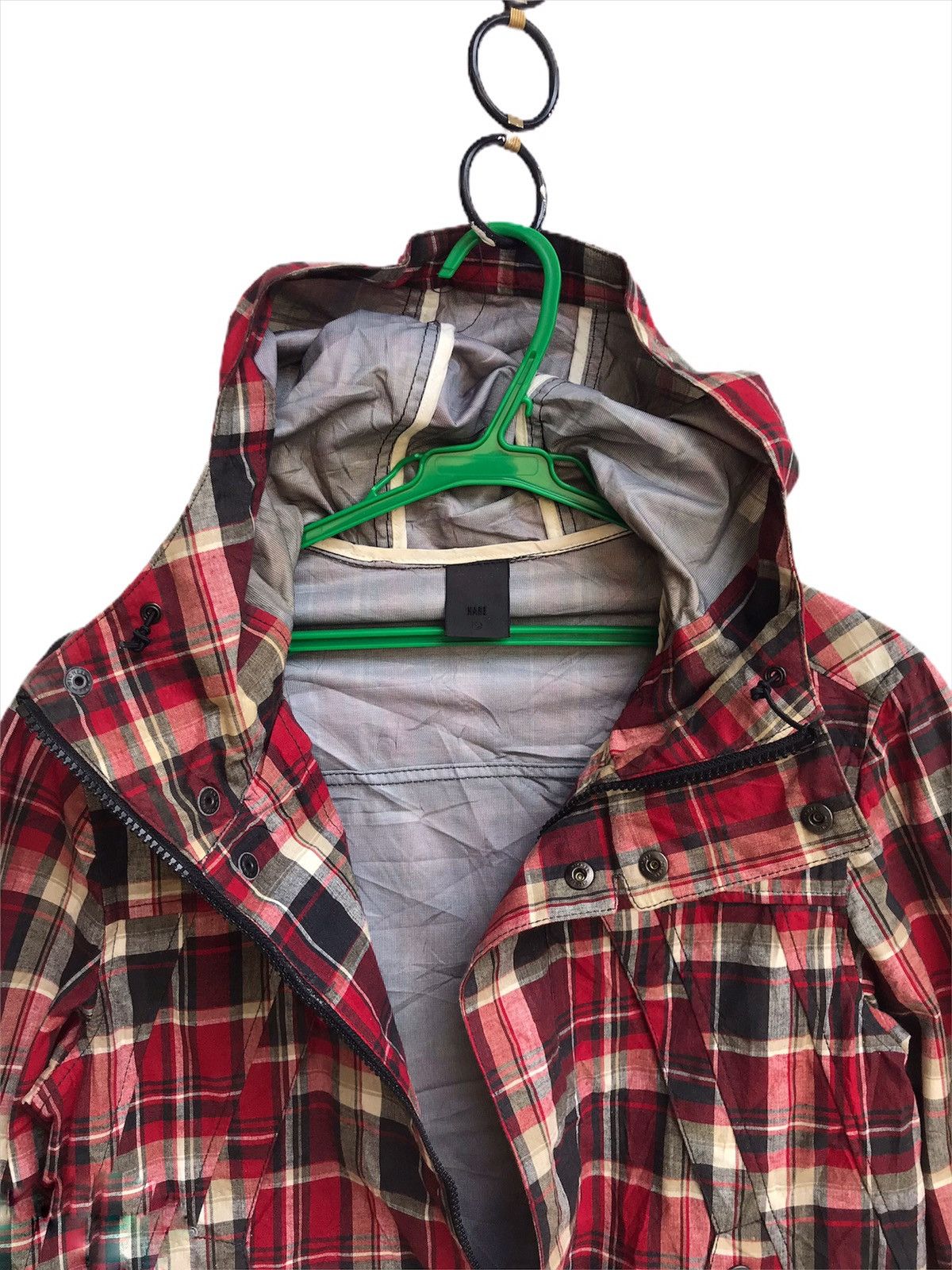 HARE × Japanese Brand 🔥Hare Windbreaker Check Jacket With Hoodies Size US S / EU 44-46 / 1 - 4 Thumbnail