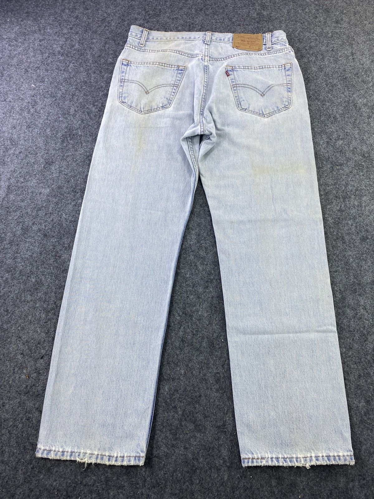 Jean 90s Vintage Levis 505 Faded Blue Jeans - J544 Size US 34 / EU 50 - 4 Thumbnail