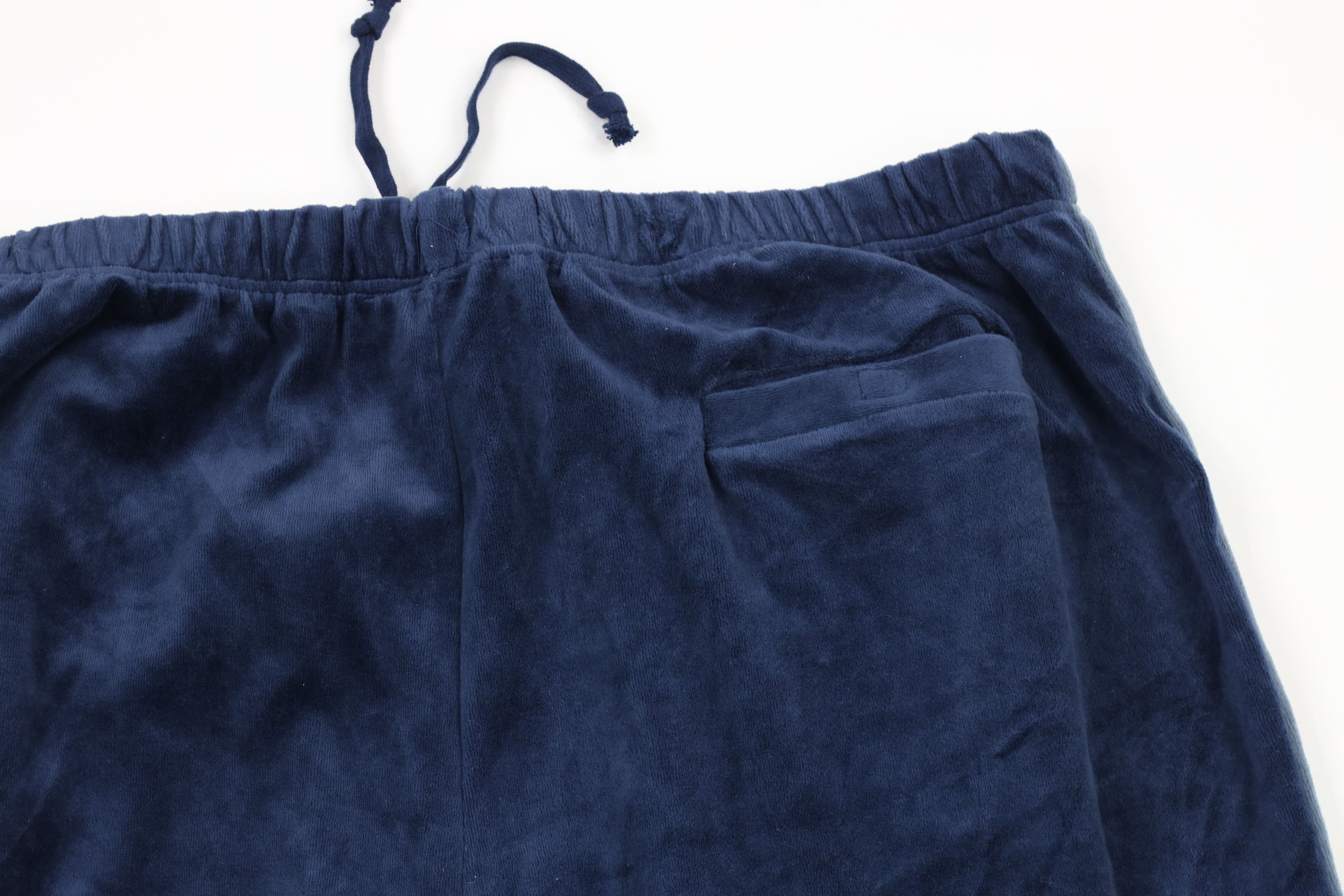 Vintage Vintage Streetwear Wide Leg Velour Sweatpants Navy Blue Size US 44 / EU 60 - 11 Thumbnail