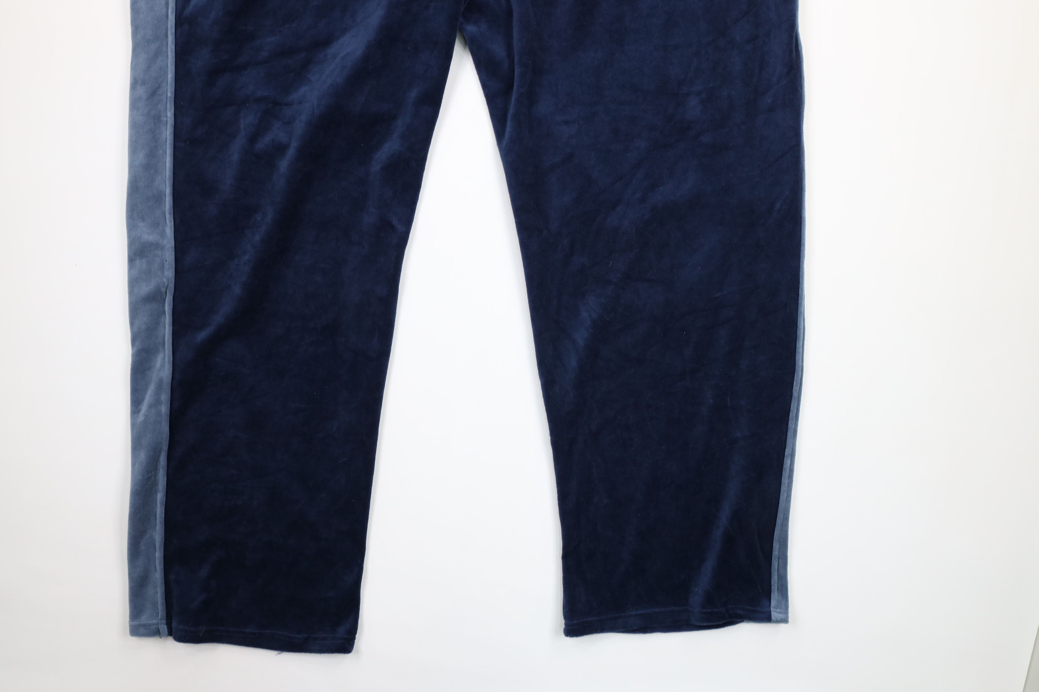 Vintage Vintage Streetwear Wide Leg Velour Sweatpants Navy Blue Size US 44 / EU 60 - 10 Thumbnail