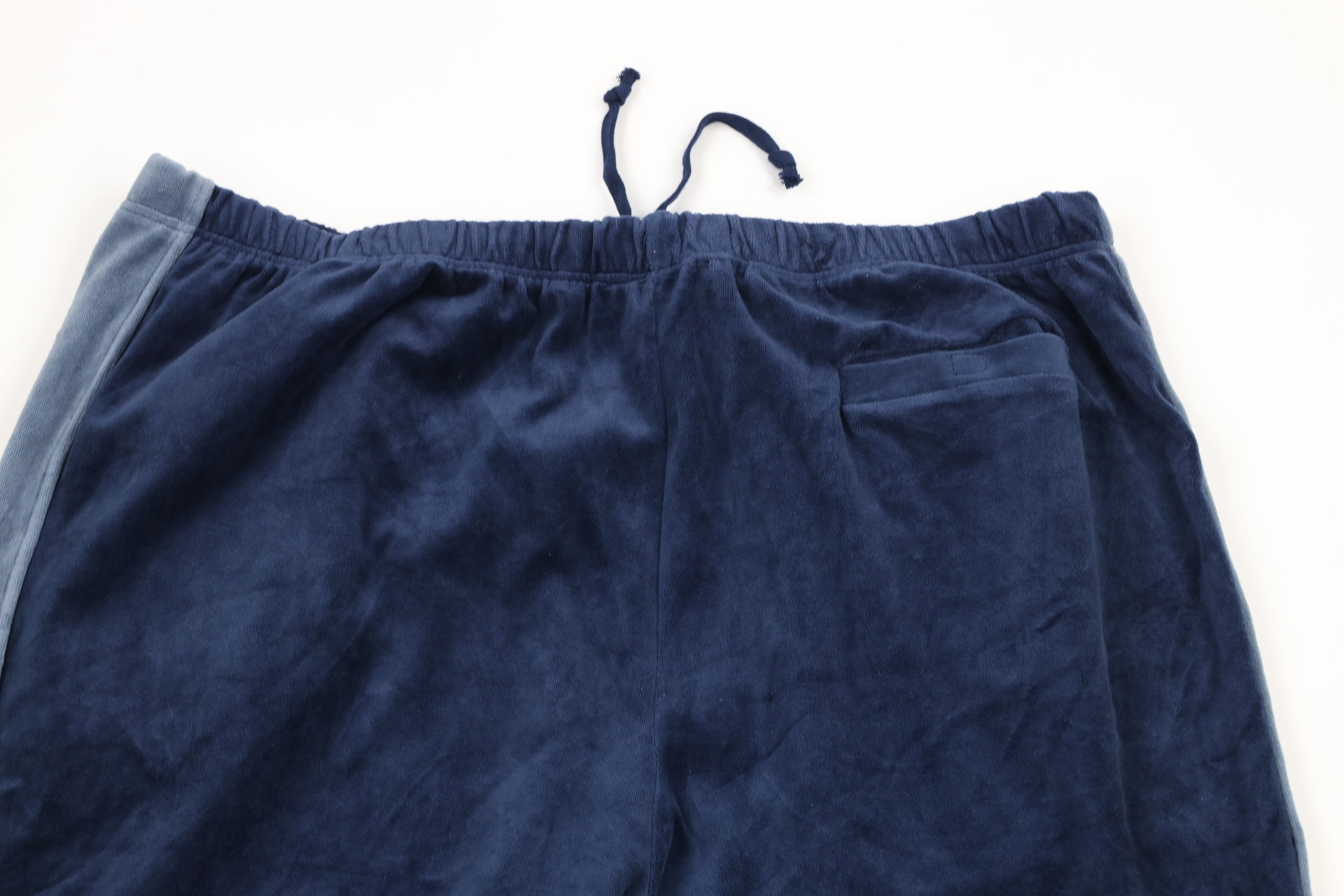 Vintage Vintage Streetwear Wide Leg Velour Sweatpants Navy Blue Size US 44 / EU 60 - 8 Thumbnail