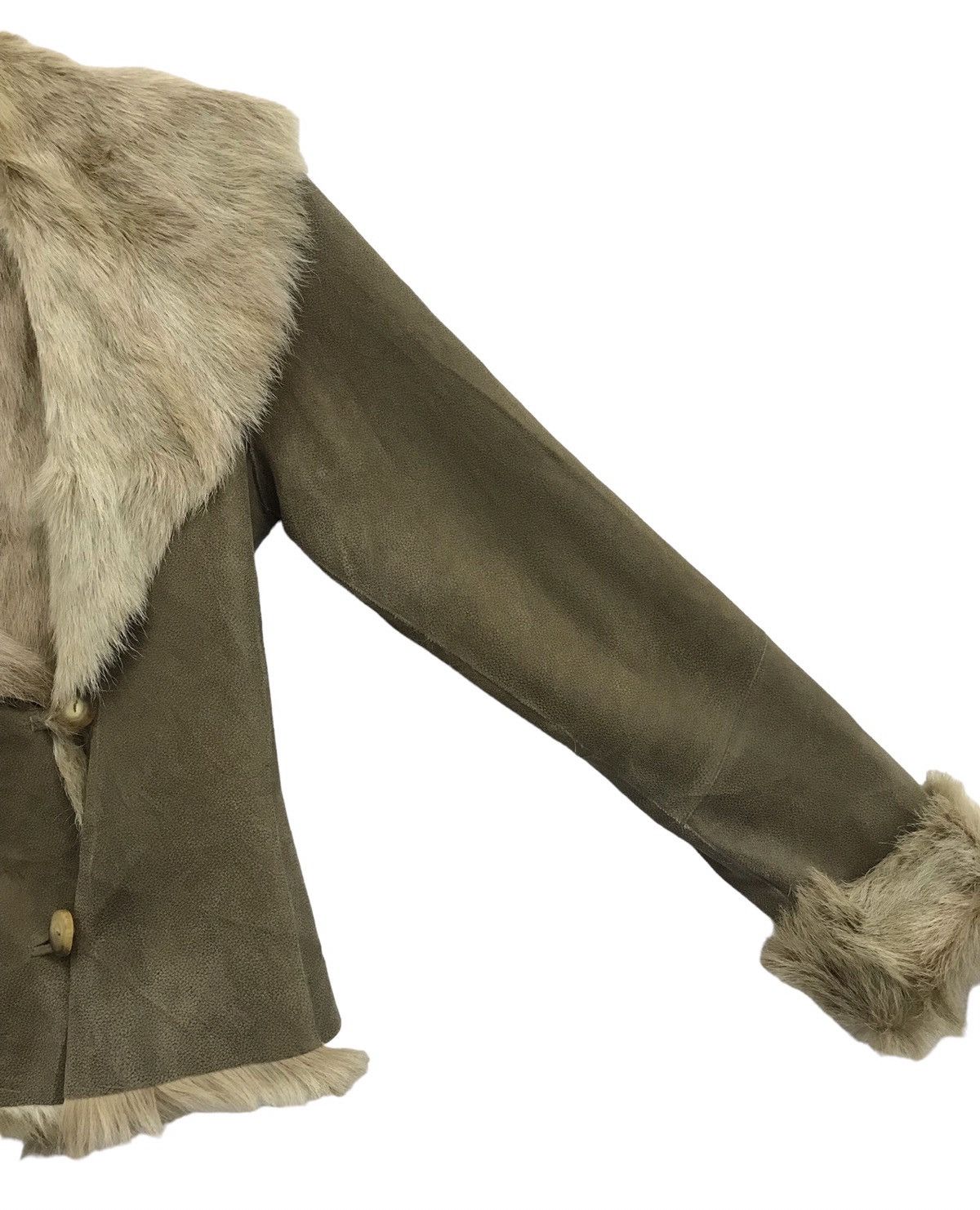 Designer GUSHLOW & COLE MADE IN ENGLAND WOOL LEATHER JACKET Size S / US 4 / IT 40 - 3 Thumbnail
