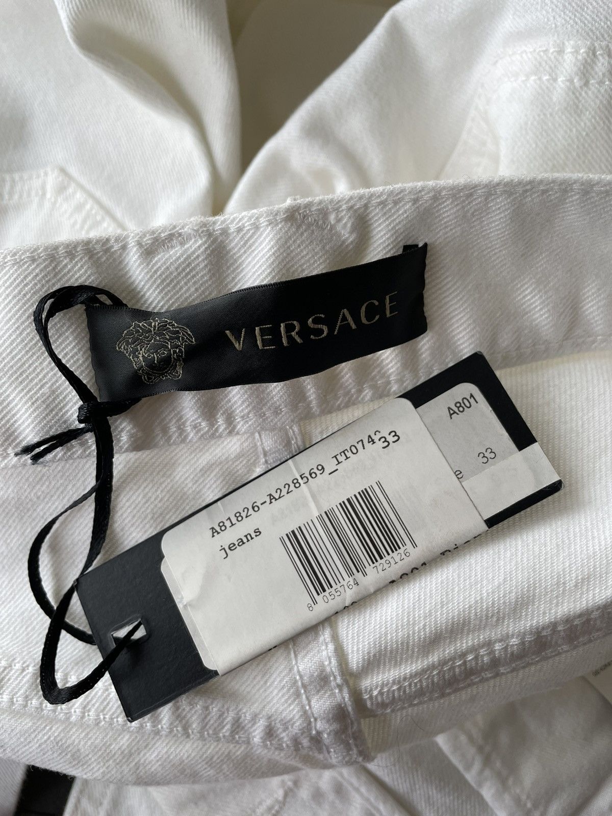 Versace Rare Brand New Super Runway Medusa Distressed Denim Jeans Size US 32 / EU 48 - 3 Thumbnail