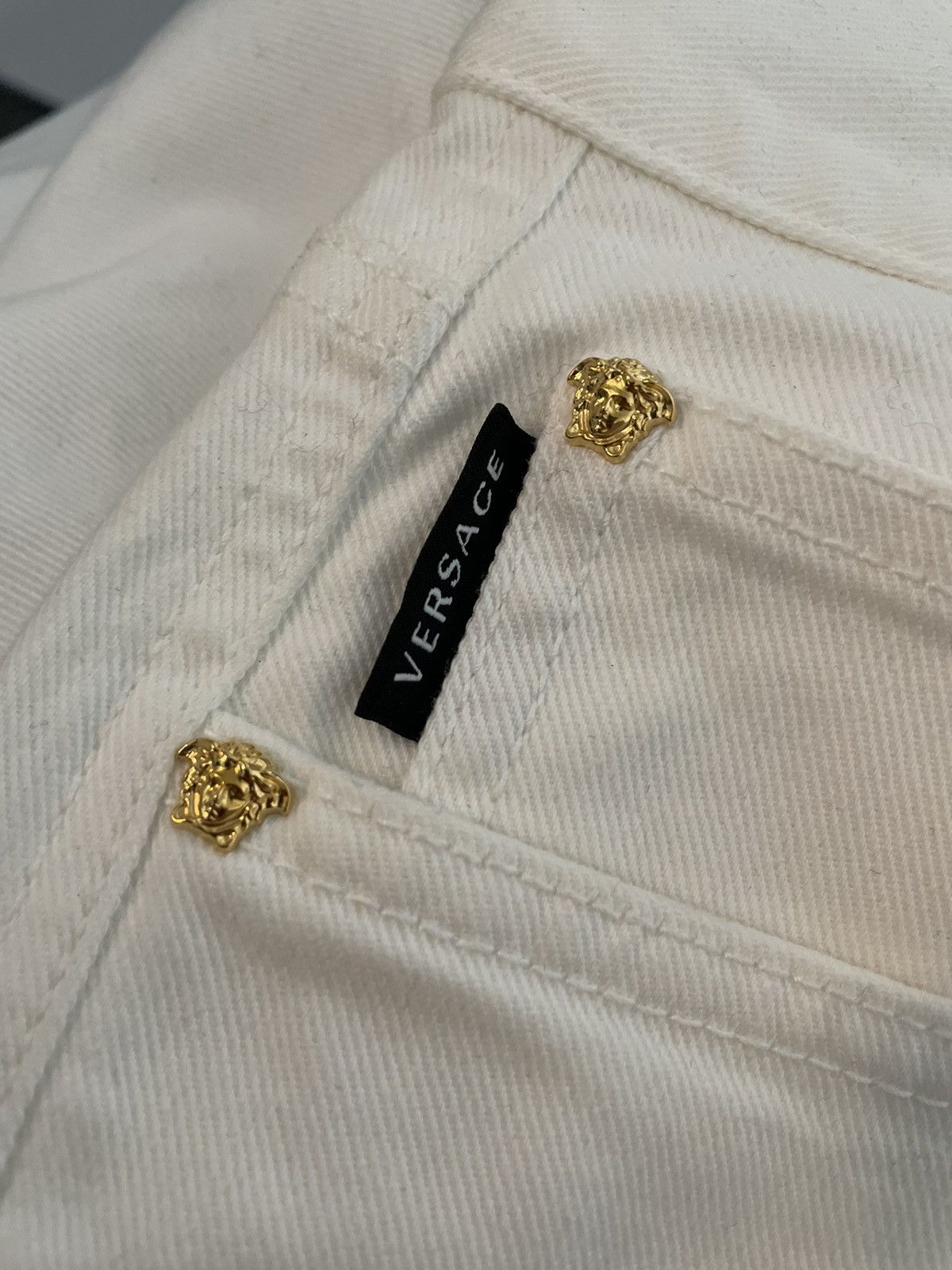 Versace Rare Brand New Super Runway Medusa Distressed Denim Jeans Size US 32 / EU 48 - 8 Thumbnail