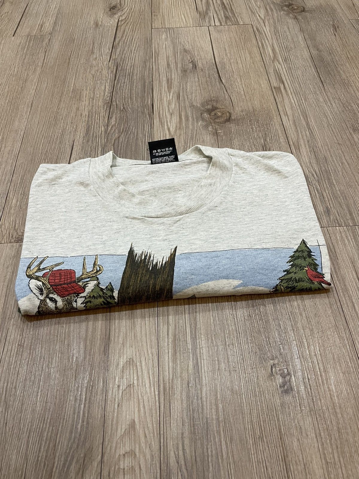 Vintage Vintage 90s Hunting T shirt Art Design T shirt Size US XXL / EU 58 / 5 - 17 Thumbnail