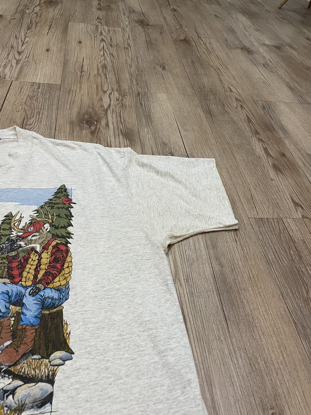 Vintage Vintage 90s Hunting T shirt Art Design T shirt Size US XXL / EU 58 / 5 - 6 Thumbnail