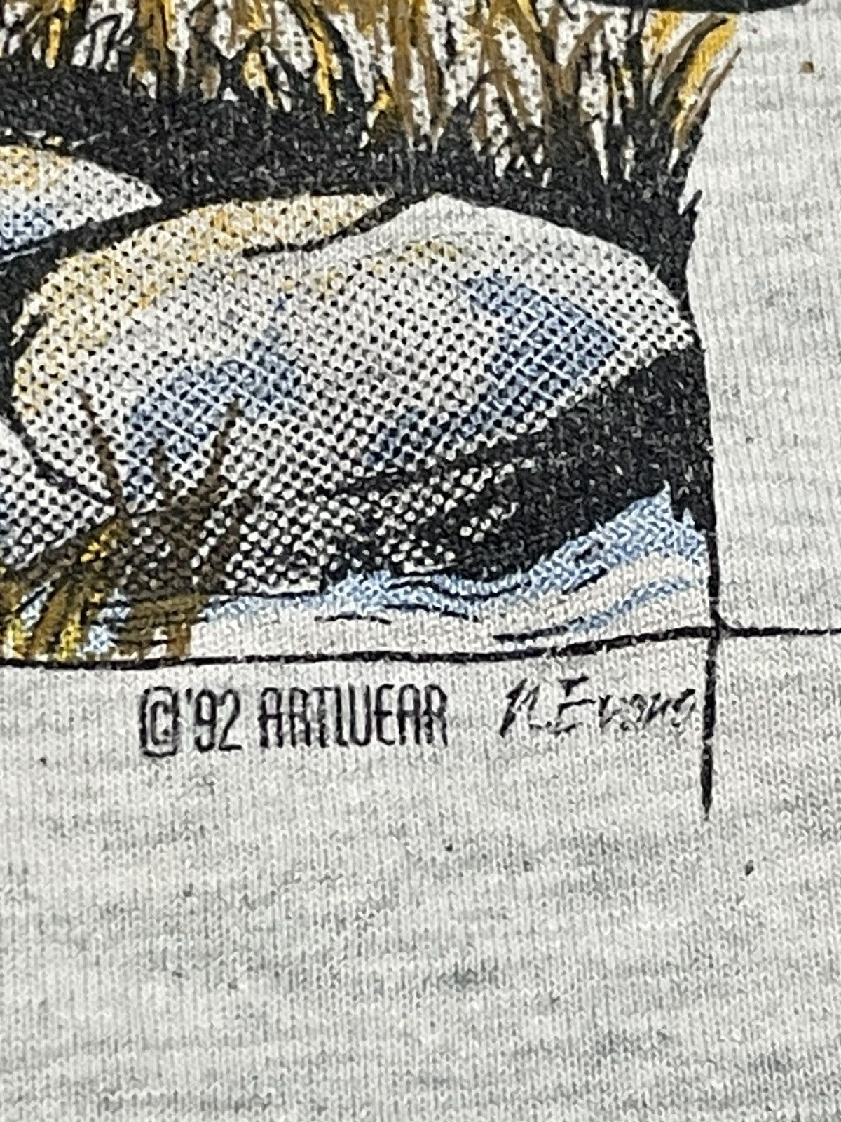 Vintage Vintage 90s Hunting T shirt Art Design T shirt Size US XXL / EU 58 / 5 - 8 Thumbnail