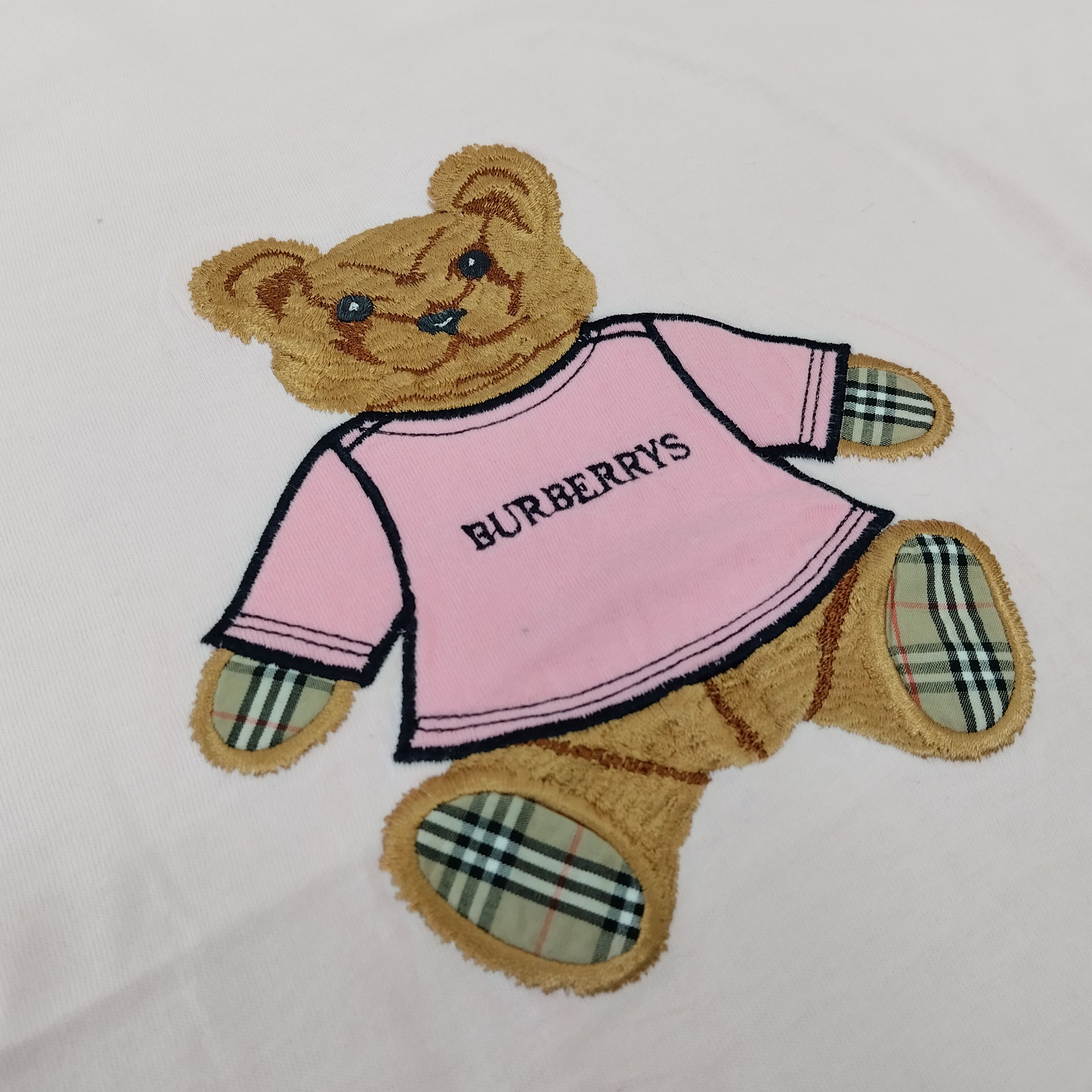 Burberry × Vintage BURBERRY Bear Nova Check Vintage Tshirt Made in England Size US M / EU 48-50 / 2 - 3 Thumbnail