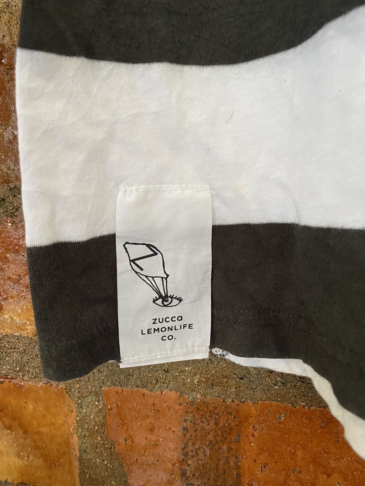 CABANE de ZUCCa Vtg ZUCCA eye x lemon life border stripe Size US M / EU 48-50 / 2 - 7 Thumbnail