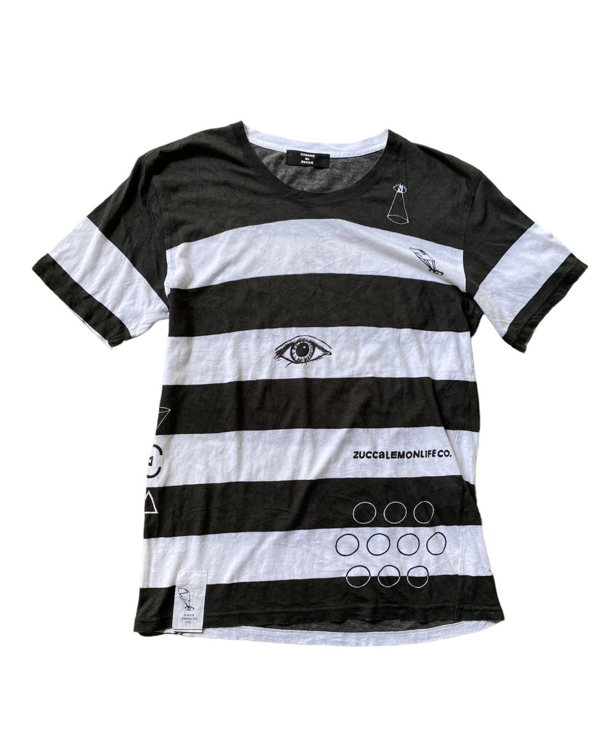 CABANE de ZUCCa Vtg ZUCCA eye x lemon life border stripe Size US M / EU 48-50 / 2 - 1 Thumbnail