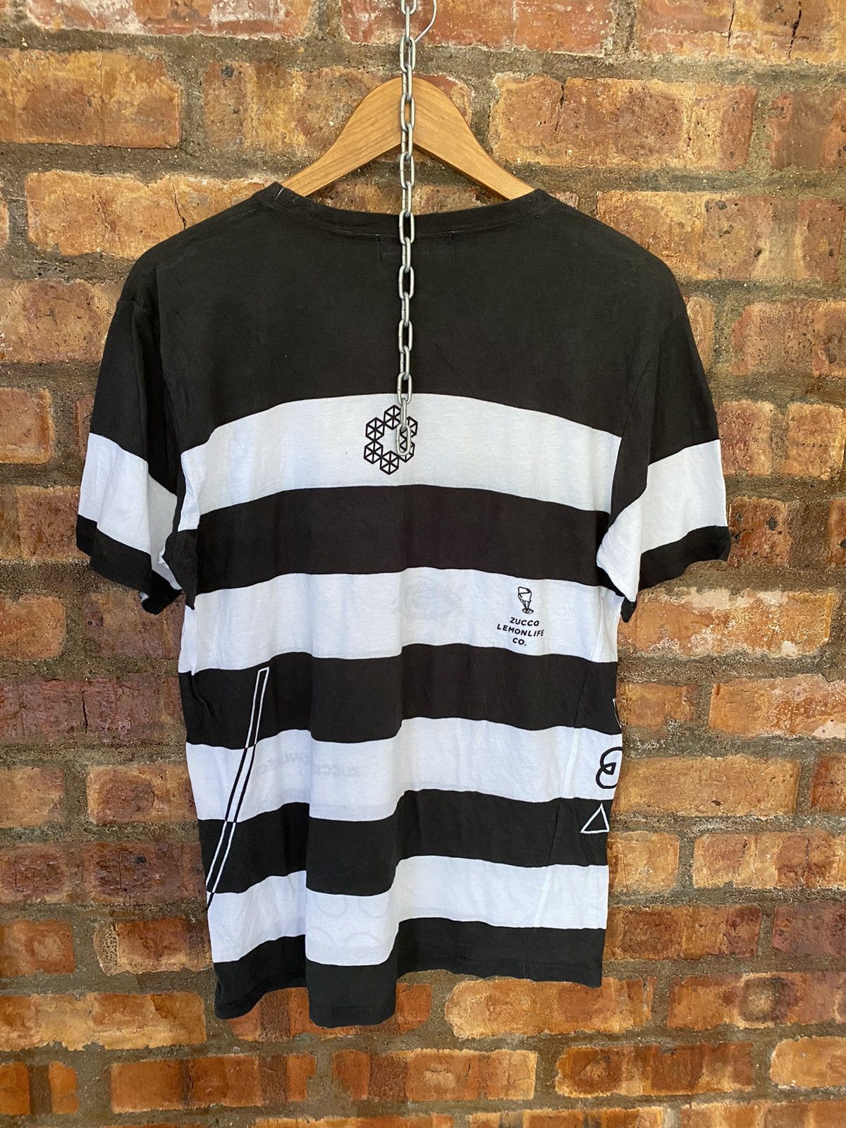 CABANE de ZUCCa Vtg ZUCCA eye x lemon life border stripe Size US M / EU 48-50 / 2 - 8 Thumbnail