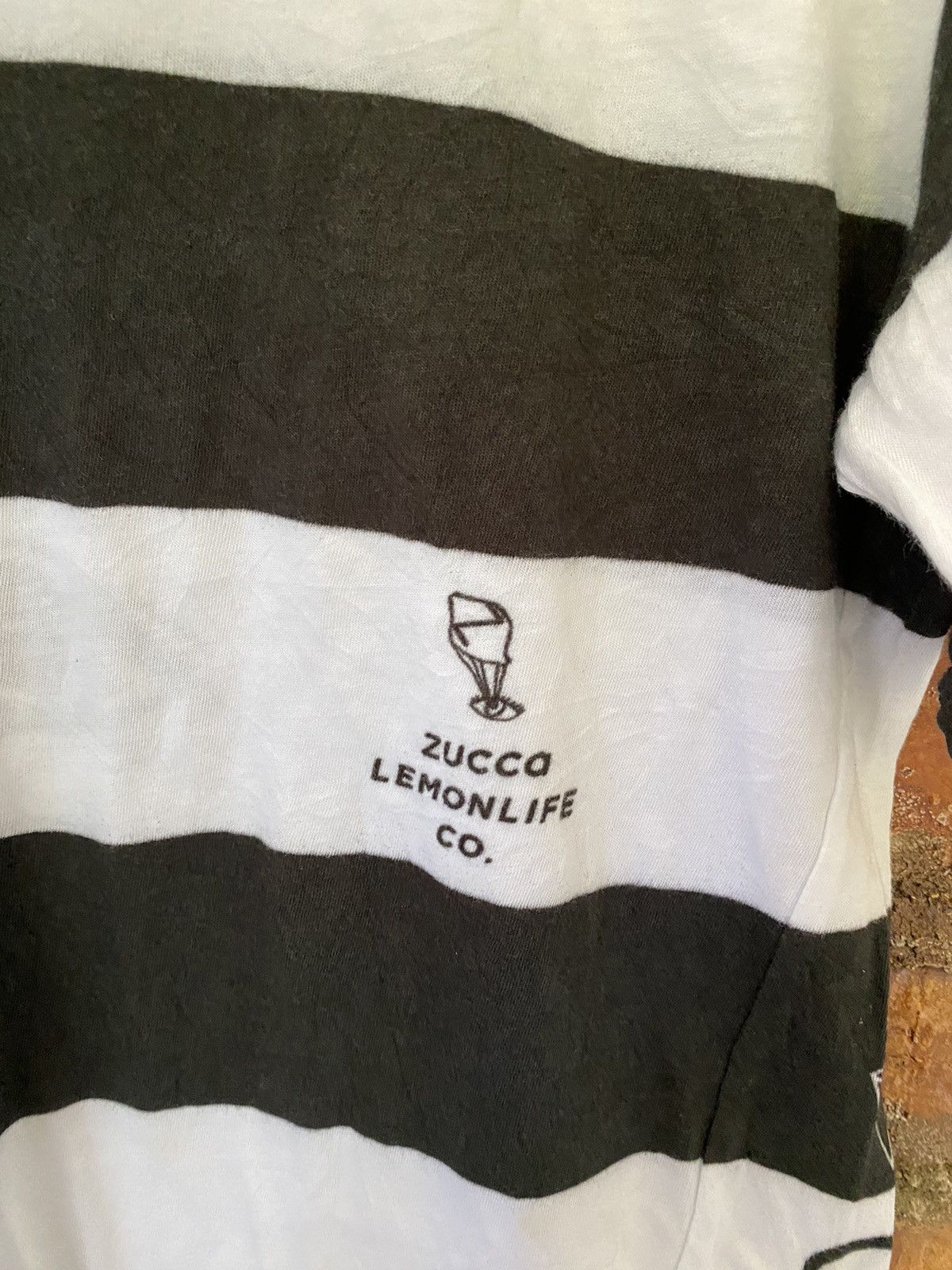 CABANE de ZUCCa Vtg ZUCCA eye x lemon life border stripe Size US M / EU 48-50 / 2 - 9 Thumbnail