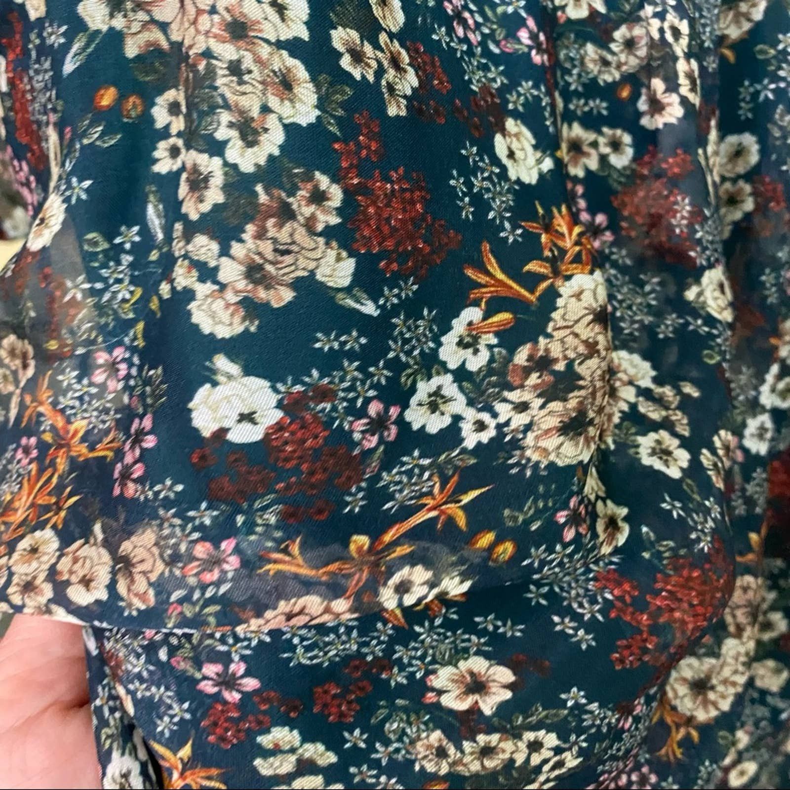 Elena Baldi Silk Floral Hi-Lo Dress Size Small