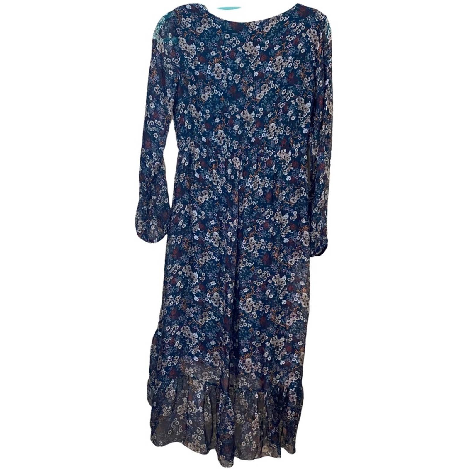 Elena Baldi Silk Floral Hi-Lo Dress Size Small