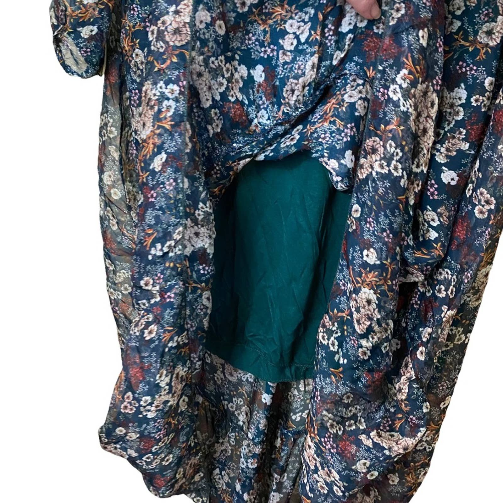 Elena Baldi Silk Floral Hi-Lo Dress Size Small