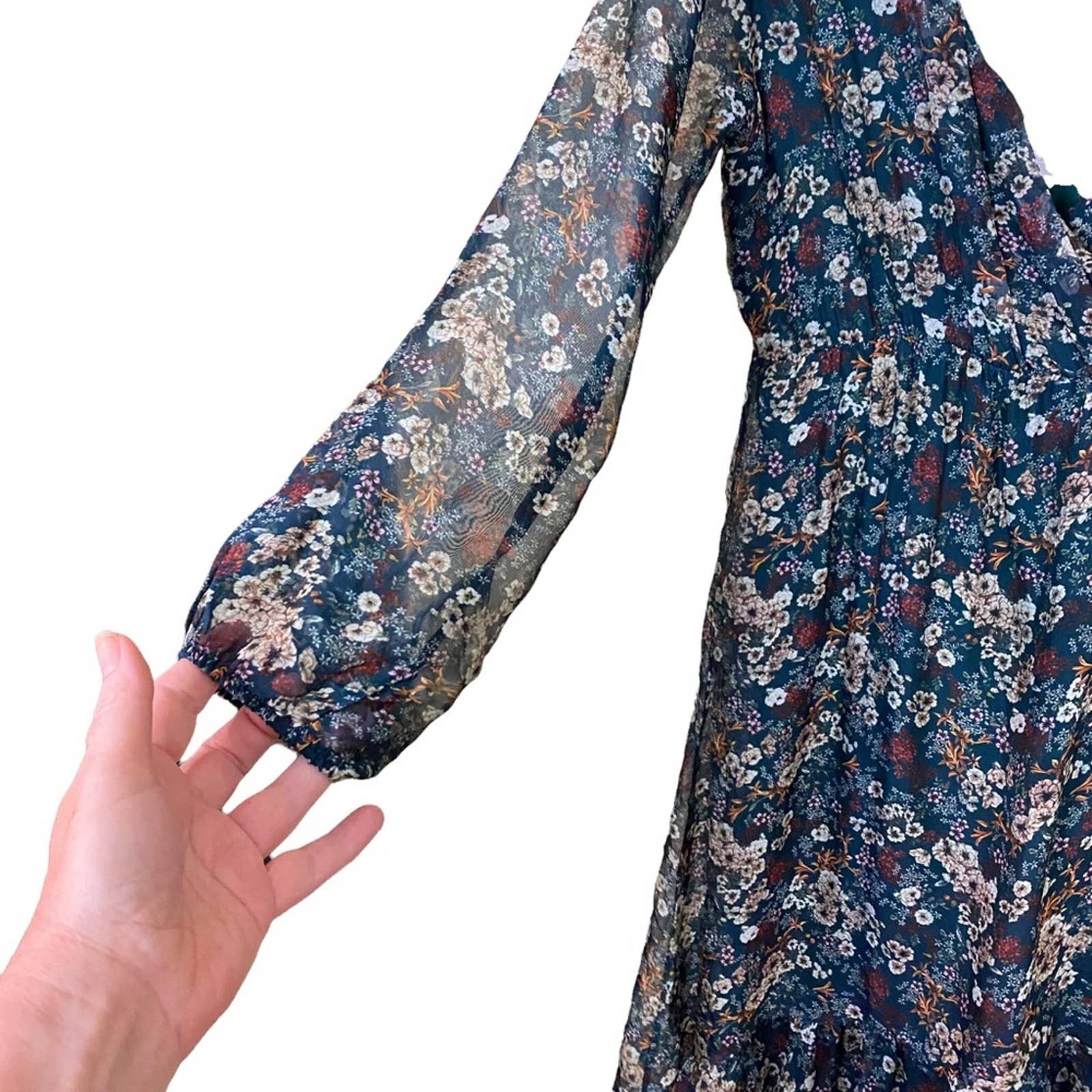 Elena Baldi Silk Floral Hi-Lo Dress Size Small