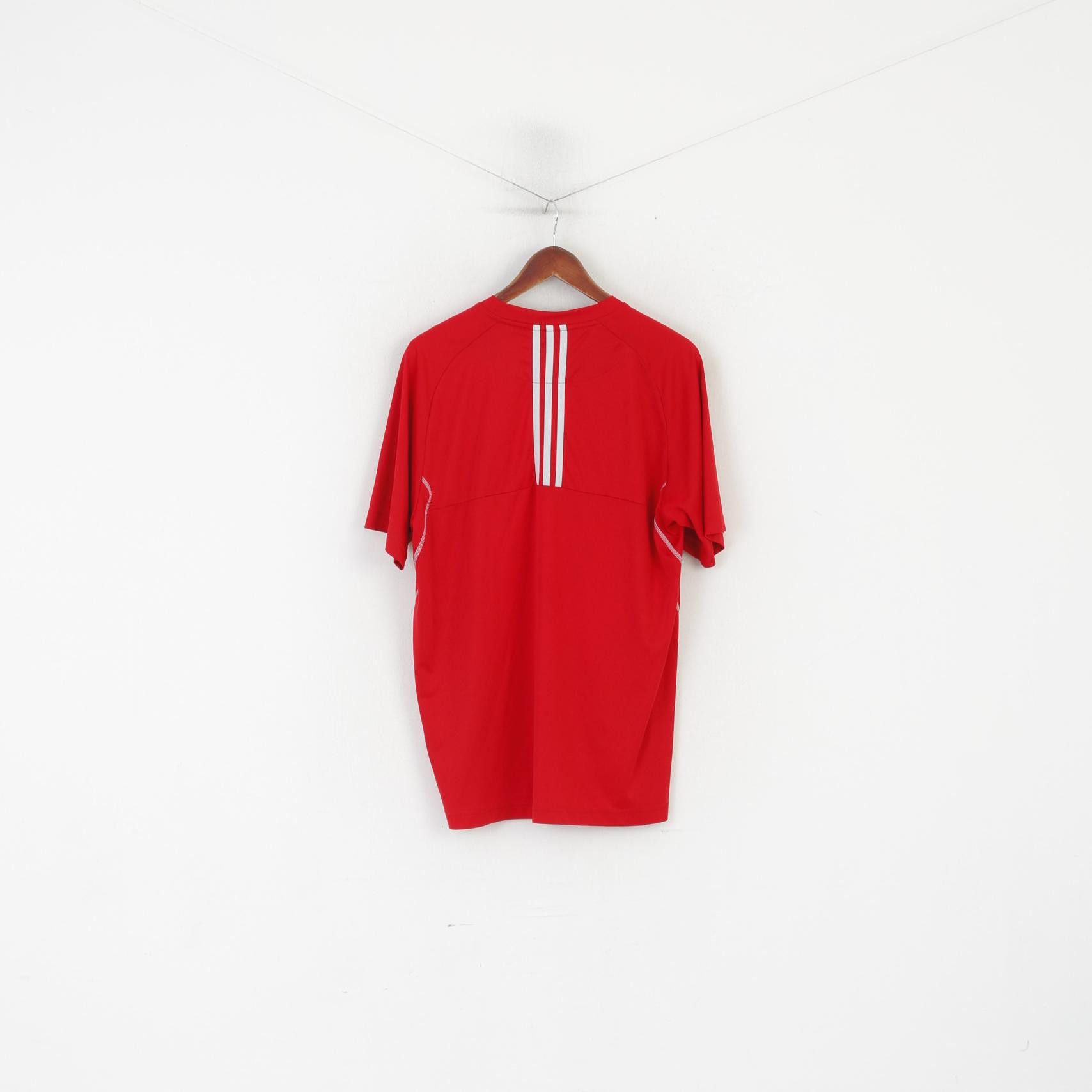 Adidas Adidas Men L Shirt Red Sportswear Vintage 0400 Size US L / EU 52-54 / 3 - 6 Thumbnail