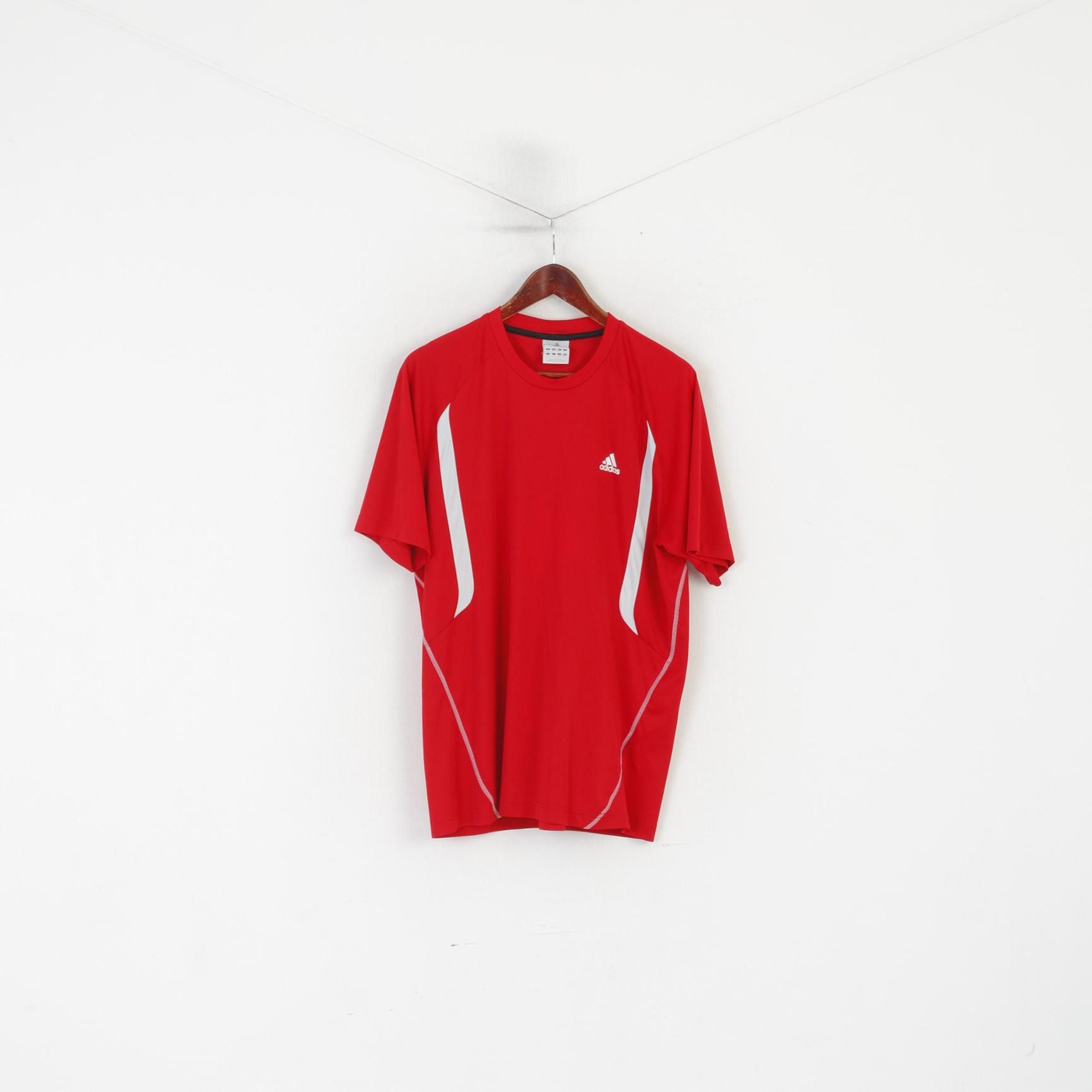Adidas Adidas Men L Shirt Red Sportswear Vintage 0400 Size US L / EU 52-54 / 3 - 2 Thumbnail